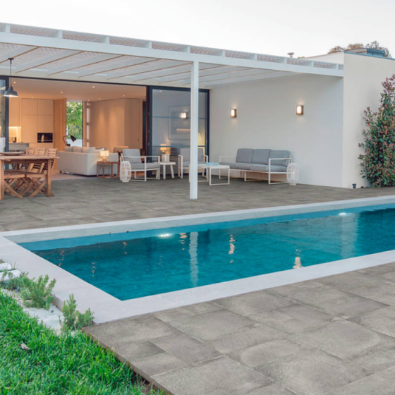 Keros Modula Portobello Silver Anti-Slip πλακάκι δαπέδου 100x100 λευκής μάζας με Matt Relieve φινίρισμα